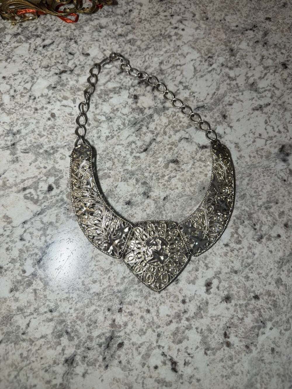 Jose Maria Barrera for Avon Falling Leaves Collar Necklace